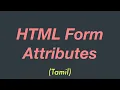 HTML Form Attributes Types and Behaviour Tamil