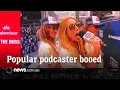 Call Her Daddy host booed for singing baseball anthem