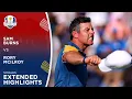 Sam Burns vs Rory McIlroy Extended Highlights 2023 Ryder Cup