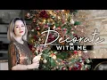 DECORATE WITH ME Nature-Inspired Christmas Tree Burgundy Gold