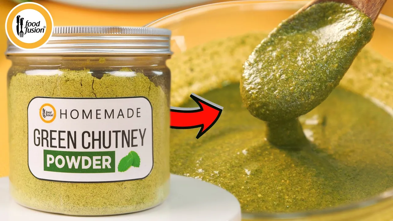 Magic Green Chutney Powder - Make & Store Recipe By Food Fusion