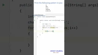 Java Alphabet Pattern Program Learn to Print Patterns in Java