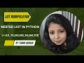 Nested List in Python Class 11 12 Computer Science with Python