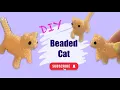 3D beaded cat tutorial Tubular peyote stitch beading tutorial