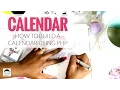PHP Calendar Script Tutorial