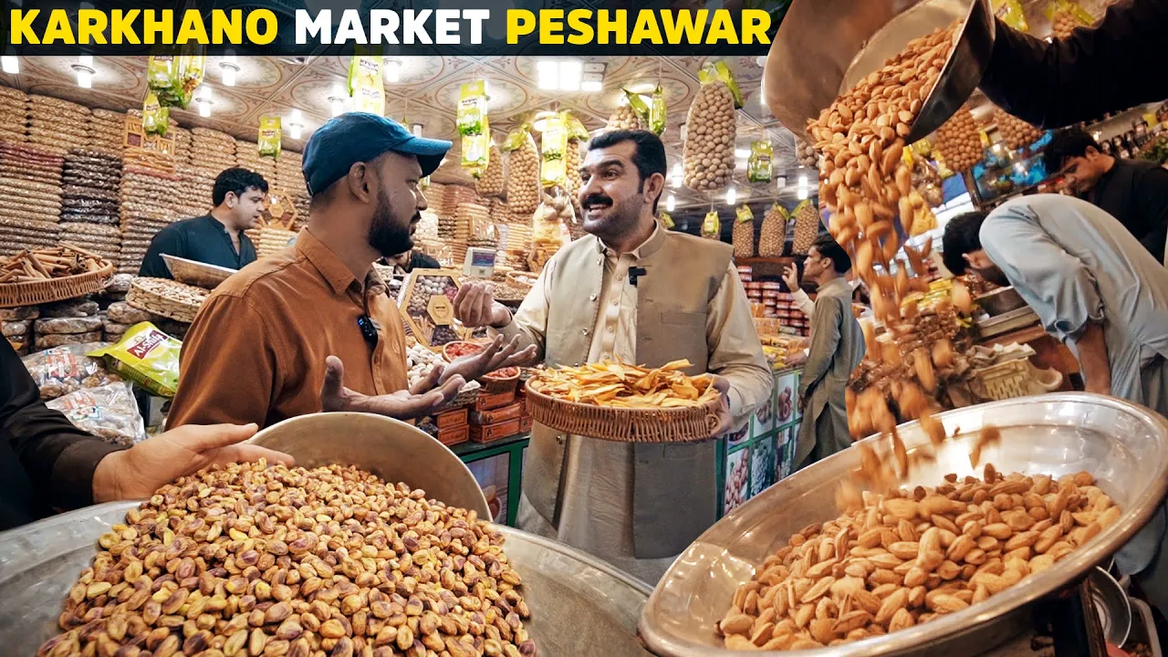 Karkhano Market Peshawar, Nayab Dry Fruit   Mutton Karhai, Namkeen Tikka   Street Food of Pakistan