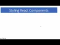 ReactJS CSS Basics Lesson English