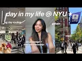 productive college day in my life NYU classes workout routine design