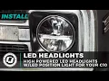 Classic Chevy LED Headlights Position Light Bar 1970 C10 Install
