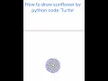 How to create sunflower by python Turtle lib