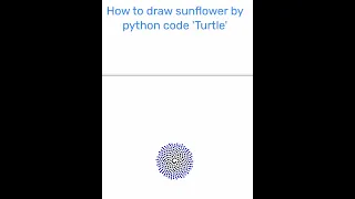 How to create sunflower by python Turtle lib