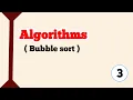 Bubble Sort Sorting Algorithm Bubble Sort in an array Algorithms in Java Part 3
