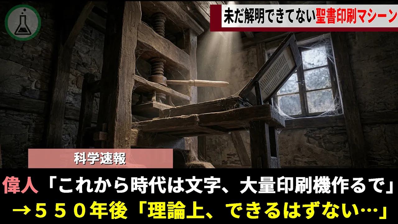 とある物理学者、42行聖書をデジタルスキャンした結果「一つ足りとも同じ形がない」ことが判明しロストテクノロジーが判明する【ゆっくり解説】