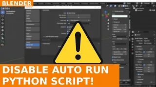 Warning Disable Auto Run Python Scripts to protect yourself from malware in Blender files