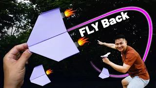 learn how to fold a paper airplane that flies back to you