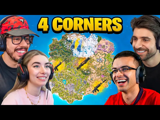 Video: The 4 CORNER CHALLENGE in Fortnite Season 2!