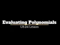 U8 D4 Lesson - Evaluating Polynomials