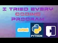 I Tried every Coding Program Visual Programming