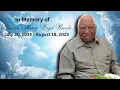 Funeral Services for Deacon Harry Lloyd Brooks