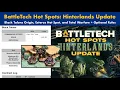 Warfare Campaign - Optional Rules and Black Talons Origin Story BattleTech Hot Spots