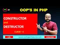 what is constructor destructor in PHP oops - Advance PHP
