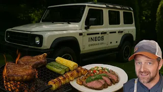Fire-Grilled Ribeyes & Coriander Swordfish Skewers | Outdoor Cooking with the INEOS Grenadier