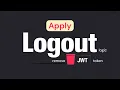 Logout Clear Token Properly - React Express Auth Tutorial