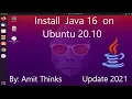 How to install Java 16 on Ubuntu 20 10