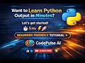 Learn Python print in 5 Minutes Beginner Friendly Tutorial