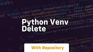 python venv delete