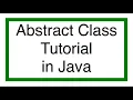 Java Abstract Class Tutorial