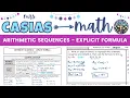 Arithmetic Sequences - Explicit Formula Algebra 1 Lesson