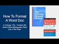 Format a Word Document in Chicago CMS 9th ed