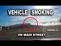 Smoking Vehicle on Main Street Hesperia CA