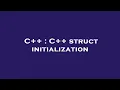 C C struct initialization