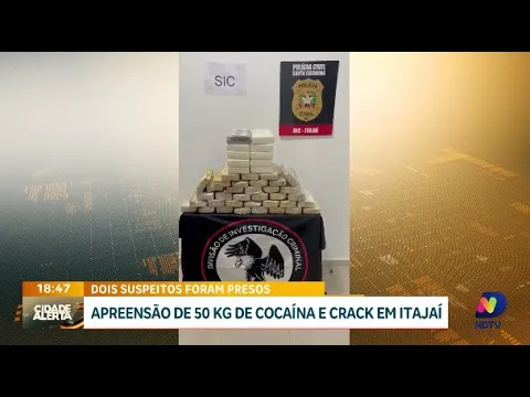 Operação bem-sucedida: 50 kg de cocaína e crack foram apreendidos em Itajaí