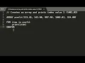 Pseudocode to print Array