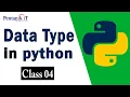 What are Data Types in Python Python for data science Class 4 Pentanik IT