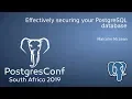 Effectively securing your PostgreSQL database