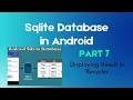 SQLite Crud Operations in android studio fetching Data in RecyclerView 2021