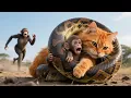 Lagu Baby Monkey Attacked by Giant Python – Brave Mama Cat and Kitten Rush to the Rescue | Cat Videos