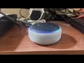 Alexa echo dot spinning blue and green light constantly