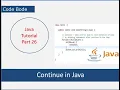 Continue Statements In Java Loops In Java Java Tutorials Code Bode