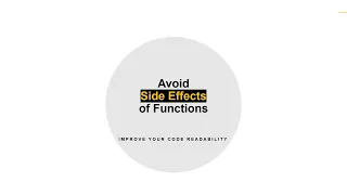 Clean Code 101 Avoid Side Effects of Functions in C