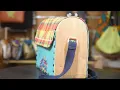 Sac en Bois - Toile de Jute - Tissu Madras