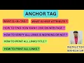 Anchor Tag in Selenium Webdriver Print All Links size Title How To verify link is working or not
