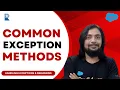 Common Exception Methods - Handling Exceptions Debugging
