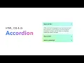 Custom Accordion with HTML CSS and JavaScript