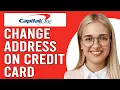 How To Change Address On Credit Card Capital One How To Update Address On Capital One Credit