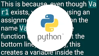 Python 3 UnboundLocalError local variable referenced before assignment